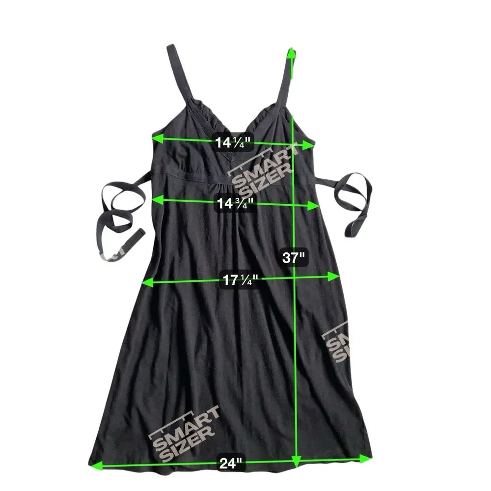 Y2K Mossimo Empire Waist Babydoll Dress Size M Black 2000s Vintage‎ Indie Sleaze - Picture 10 of 11